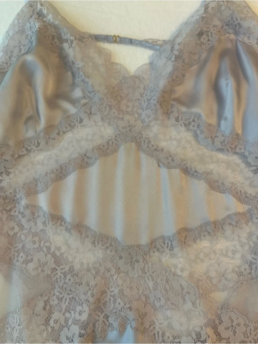 Victoria's Secret Light Lavender Satin & Lace Chemise - Picture 8 of 10